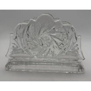 Vintage Crystal Napkin Holder By Zajecar Holder 6" x4" X 2”